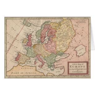 Historic 1721 Map of Europe