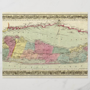 Historic 1855-1857 Travellers Map of Long Island
