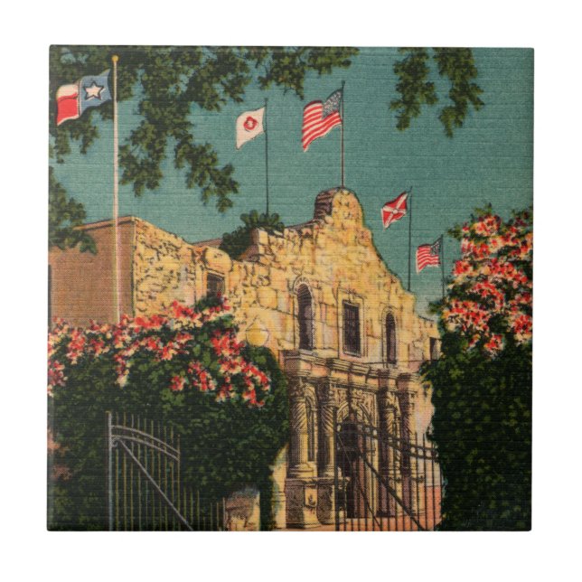 Historic Alamo Mission Tile (Front)