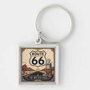 Historic Americana Roadside Adventure Keepsake Key Ring