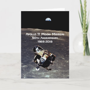 Historic Apollo 11 Moon Mission 50th Anniversary Card