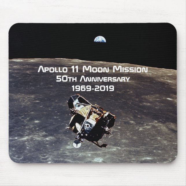 Historic Apollo 11 Moon Mission 50th Anniversary Mouse Mat (Front)
