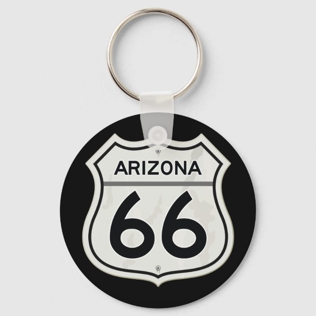 Historic Arizona US Route 66 Key Ring (Front)
