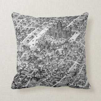 Historic Austin Map of 1873 Cushion