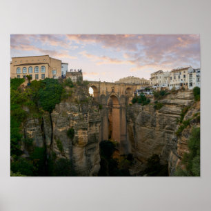 Historic Bridge in Ronda Andalusia Spain Poster