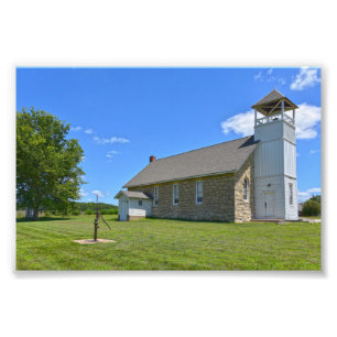 Historic Buck Creek School, Perry, Kansas Photo Print