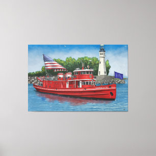 Historic Buffalo Fireboat Edward M. Cotter Canvas Print