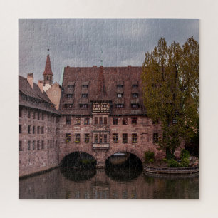 Historic building at sunset in Nuremberg, Germany Jigsaw Puzzle