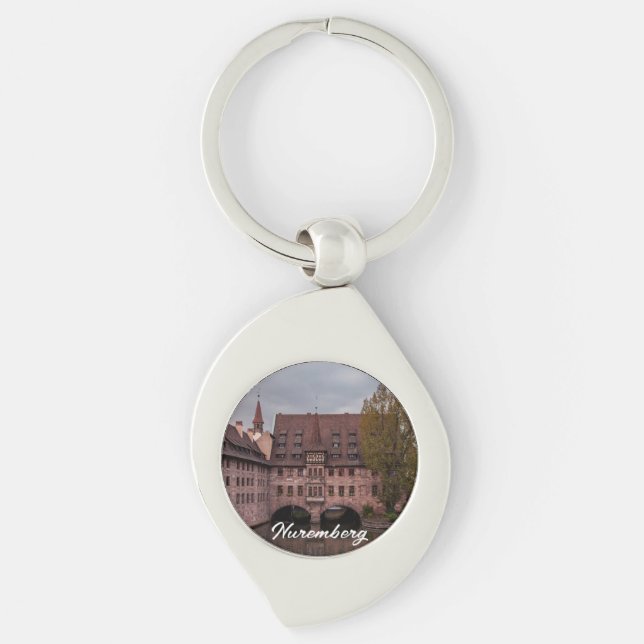 Historic building at sunset in Nuremberg, Germany Key Ring (Front)