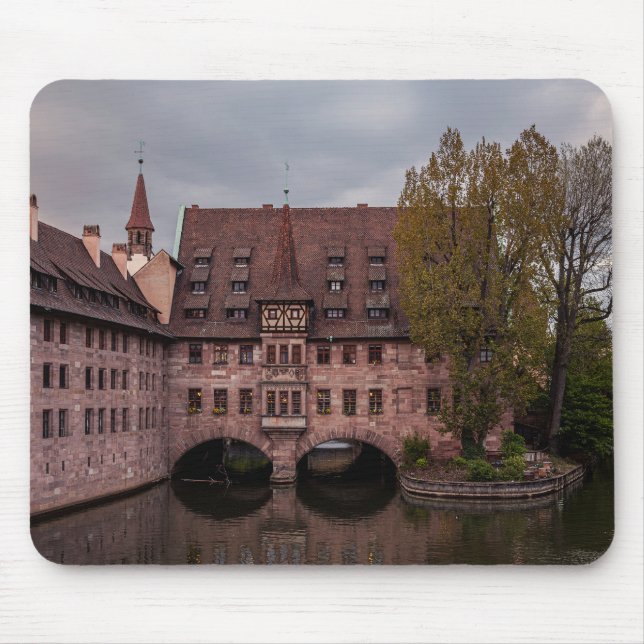 Historic building at sunset in Nuremberg, Germany Mouse Mat (Front)