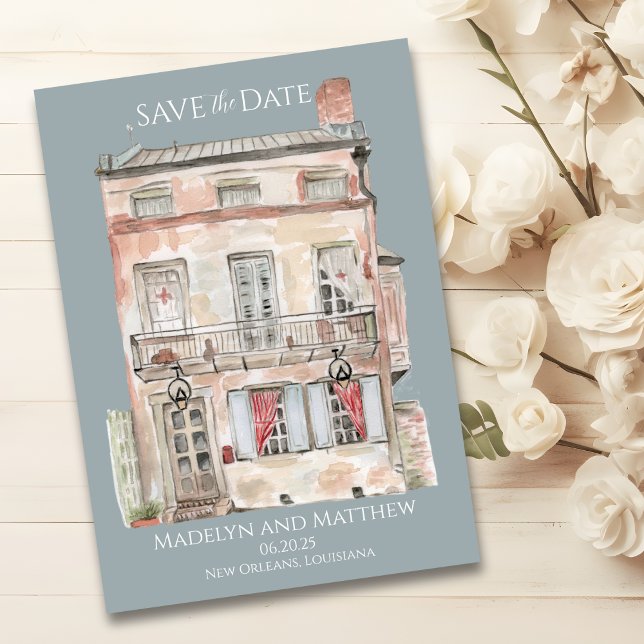 Historic Building New Orleans Watercolor Invitation (Creator Uploaded)