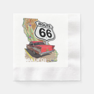 Historic California Route 66 Napkin