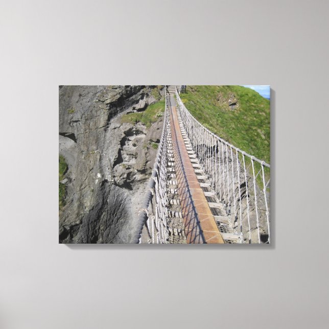 Historic Carrick-a-rede rope bridge, Northern Canvas Print (Front)