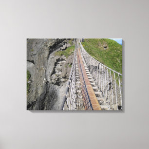 Historic Carrick-a-rede rope bridge, Northern Canvas Print