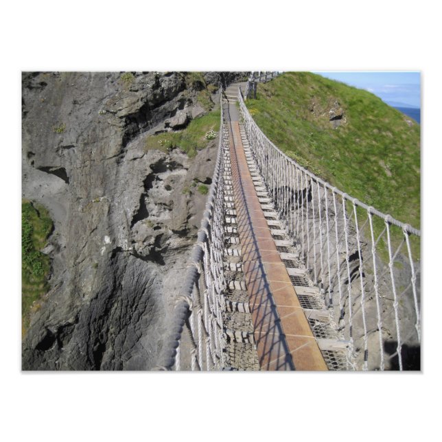 Historic Carrick-a-rede rope bridge, Northern Photo Print (Front)