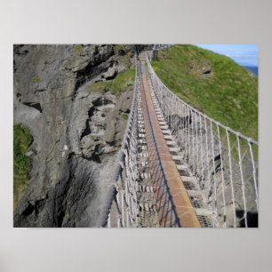 Historic Carrick-a-rede rope bridge, Northern Poster