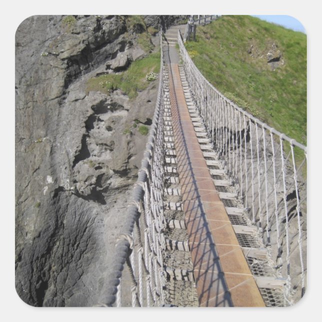 Historic Carrick-a-rede rope bridge, Northern Square Sticker (Front)