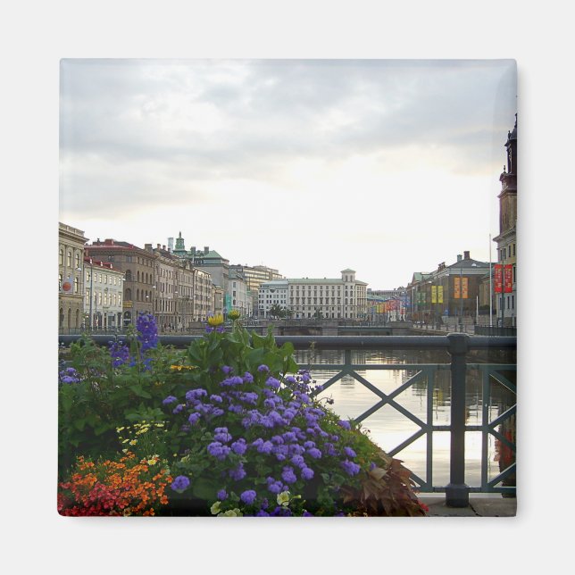 Historic centre of Gothenburg, Sweden Magnet (Front)