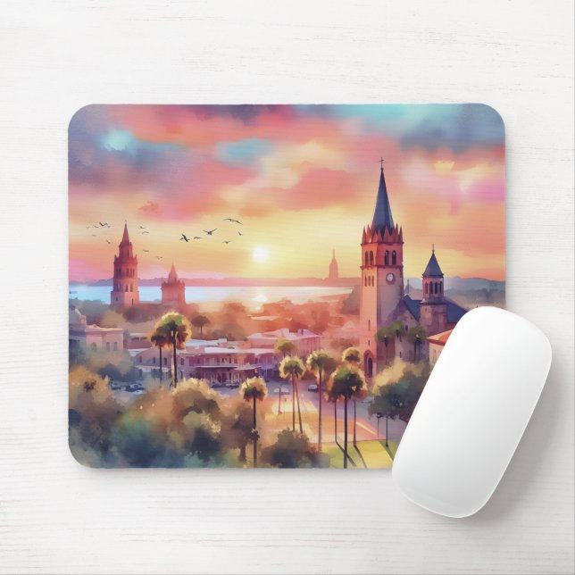 Historic Charm of St. Augustine Mouse Mat (With Mouse)