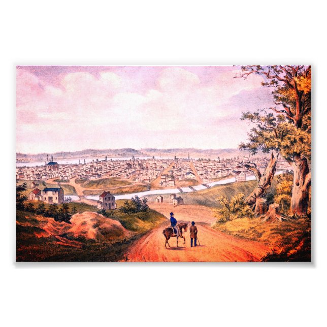 Historic Cincinnati, Ohio (1841) Photo Print (Front)