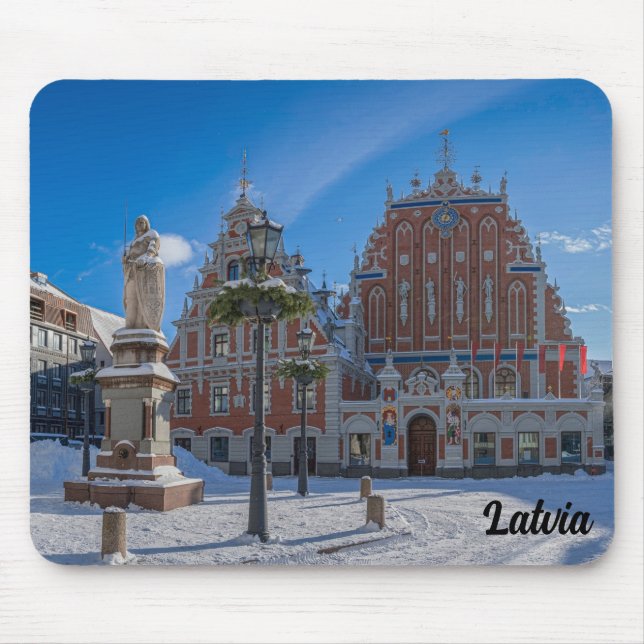 Historic city center in Riga, Latvia Mouse Mat (Front)