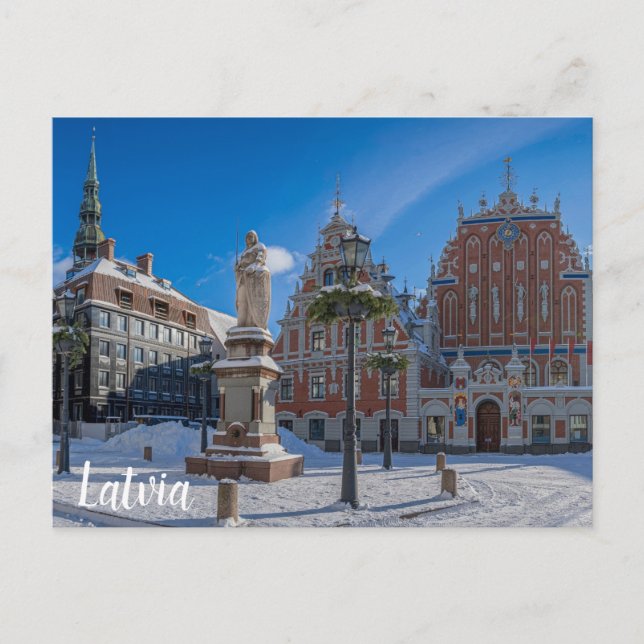 Historic city center in Riga, Latvia Postcard (Front)