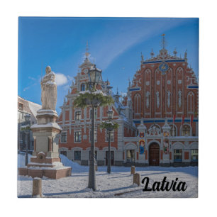 Historic city center in Riga, Latvia Tile