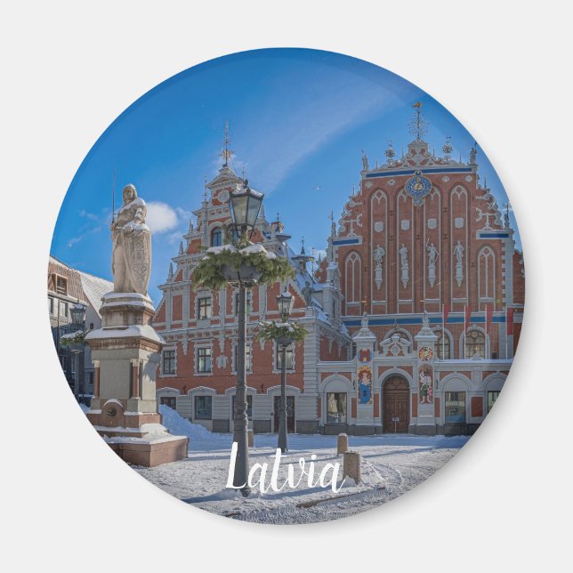 Historic city centre in Riga, Latvia Magnet (Front)