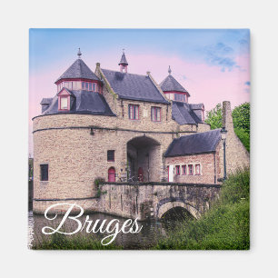 Historic city gate in Bruges Magnet