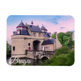 Historic city gate in Bruges Magnet