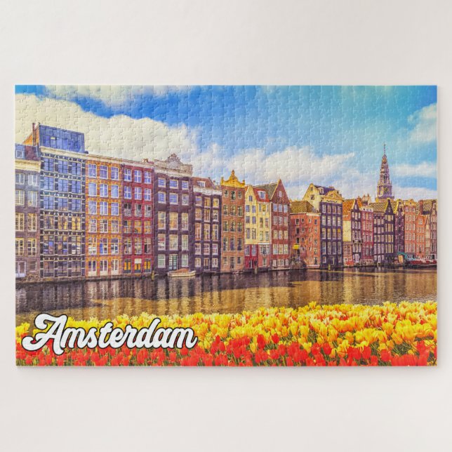 Historic City Of Amsterdam, Netherlands Jigsaw Puzzle (Horizontal)
