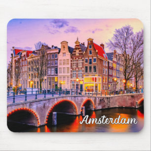 Historic City Of Amsterdam, Netherlands Mouse Mat