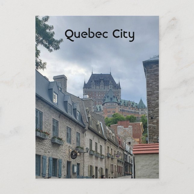Historic district in Quebec City              Holiday Postcard (Front)