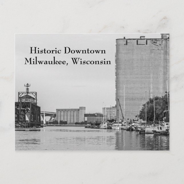 Historic Downtown Milwaukee Wisconsin Postcard (Front)