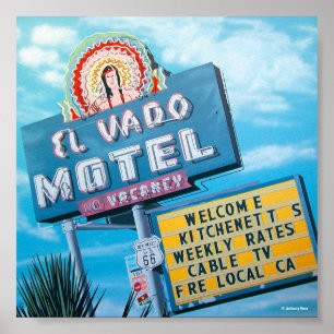 Historic El Vado Motel on Route 66 Poster