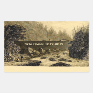 Historic Erie Canal Bicentennial Years Rectangular Sticker
