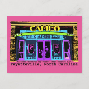historic Fayetteville NC Cameo black type Postcard