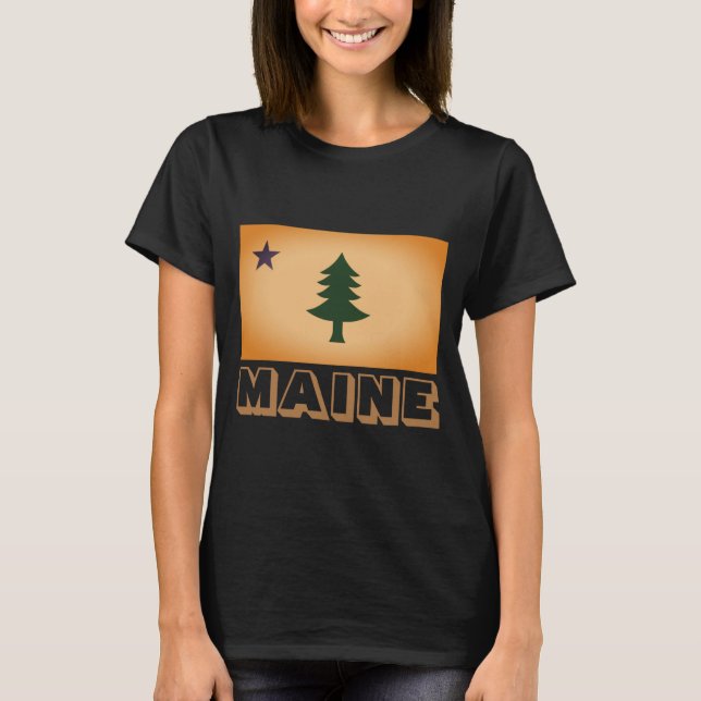 Historic Flag Of Maine 1901 1909 _1  T-Shirt (Front)