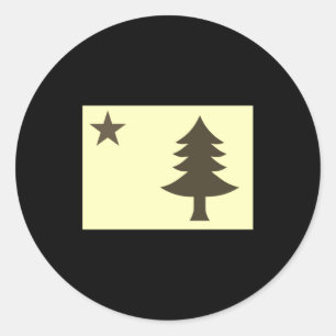 Historic Flag Of Maine 1901 1909  Classic Round Sticker