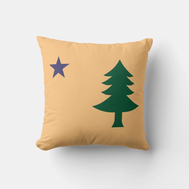 Historic Flag of Maine (1901–1909) Cushion (Front)
