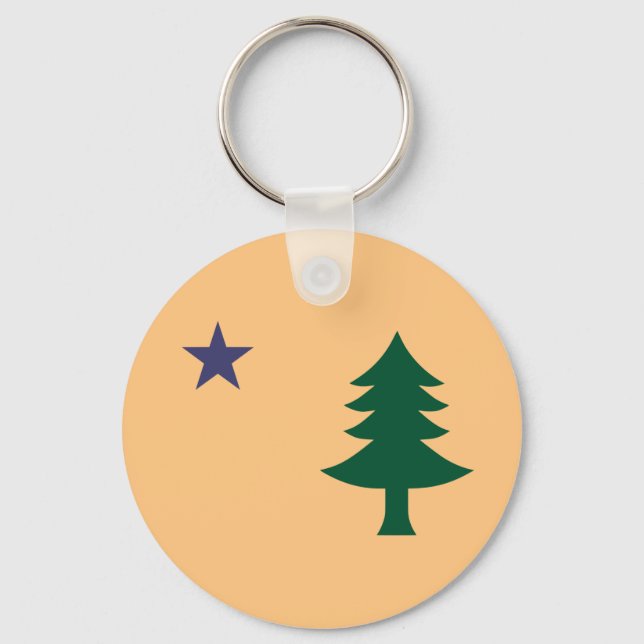 Historic Flag of Maine (1901–1909) Key Ring (Front)