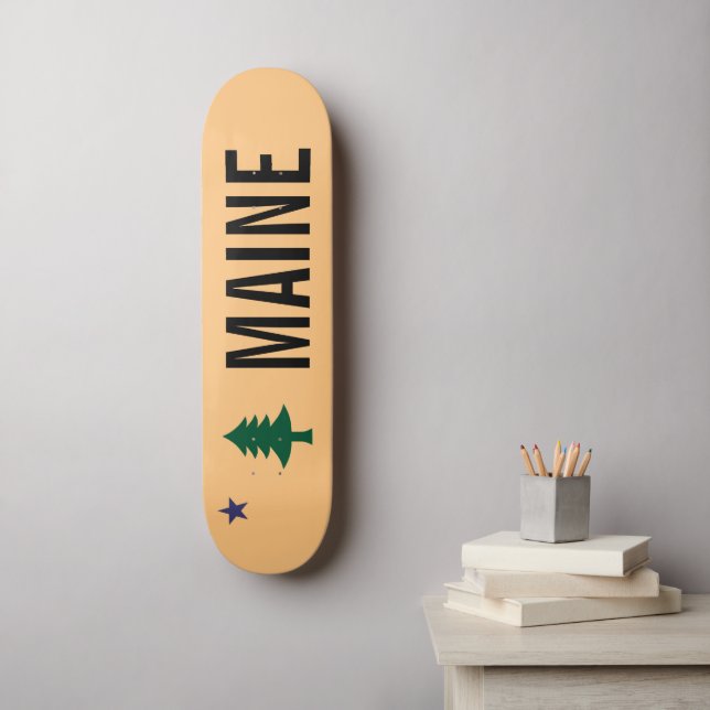 Historic Flag of Maine (1901–1909) Skateboard (Wall Art)
