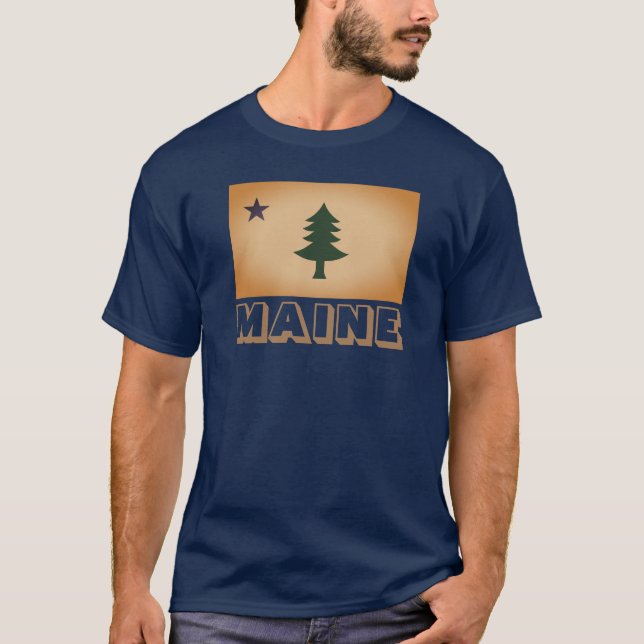 Historic Flag of Maine (1901–1909) T-Shirt (Front)