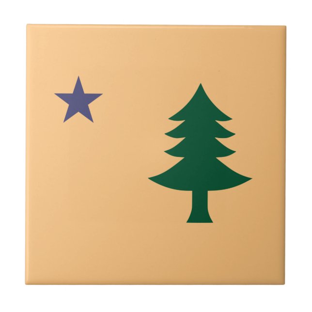Historic Flag of Maine (1901–1909) Tile (Front)