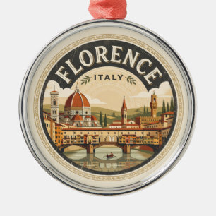Historic Florence Italy Metal Tree Decoration
