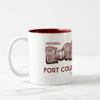 Historic Fort Collins Colorado red old town mug