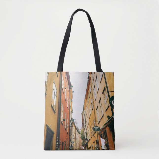 Historic Gamla Stan, Old Town of Stockholm Tote Bag (Front)