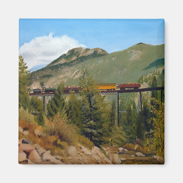 Historic Georgetown Colorado Steam Engine Train Magnet (Front)