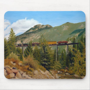 Historic Georgetown Colorado Steam Engine Train Mouse Mat