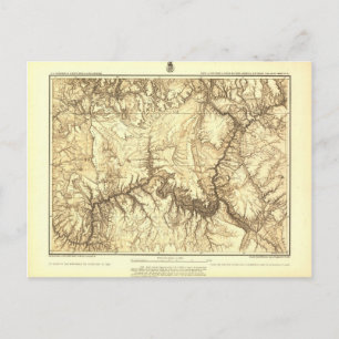 Historic Grand Canyon Map - National Archives Postcard